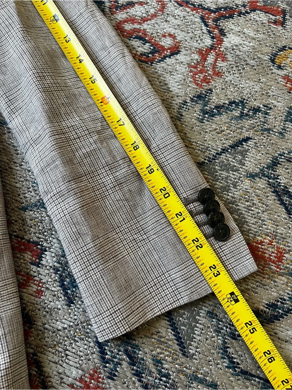 Banana Republic Linen Blend Plaid Sport Coat in Beige 38S